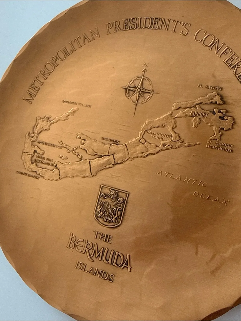 Bronze Plate Commemorative 1978 Bermuda Metropolitan President’s Conference